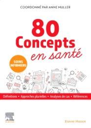 La couverture d'un livre intitulé 80 concepts en santé