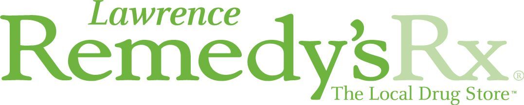 Lawrence Remedy'sRx logo in green.