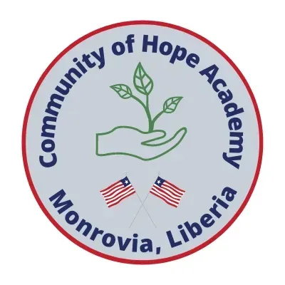 A logo for the community of hope academy monrovia liberia