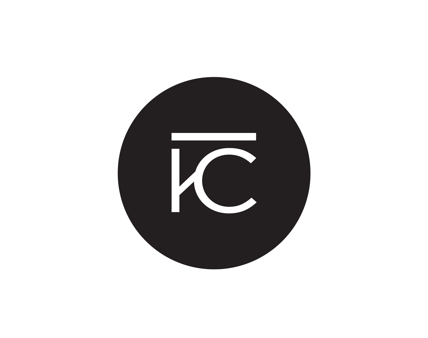 A black circle with the letter kc inside of it