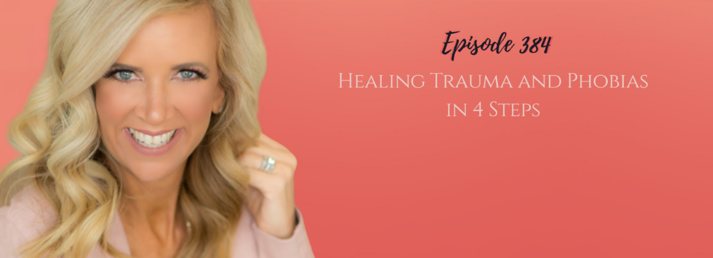 Portrait of a smiling blonde woman on a pink background with text about photos and styling services
