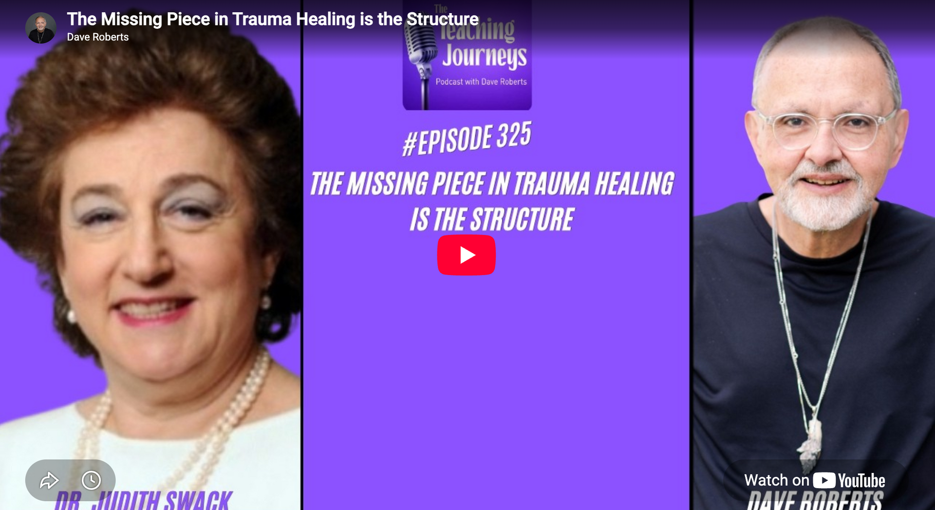 Split-screen thumbnail with two portraits and bold text: “The Missing Piece is Talking Healing as the Strength”