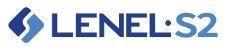 Logo for LENEL S2, featuring a blue stylized “S” and text.