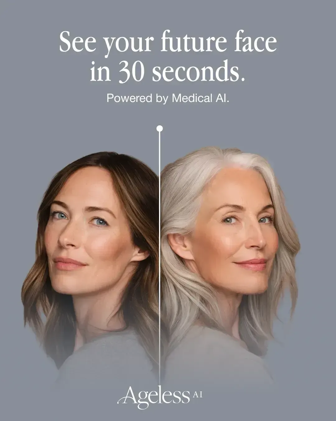 AI face scan preview of aesthetic treatment results at Skin and Tonic