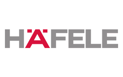 HÄFELE logo in gray and red text on a white background