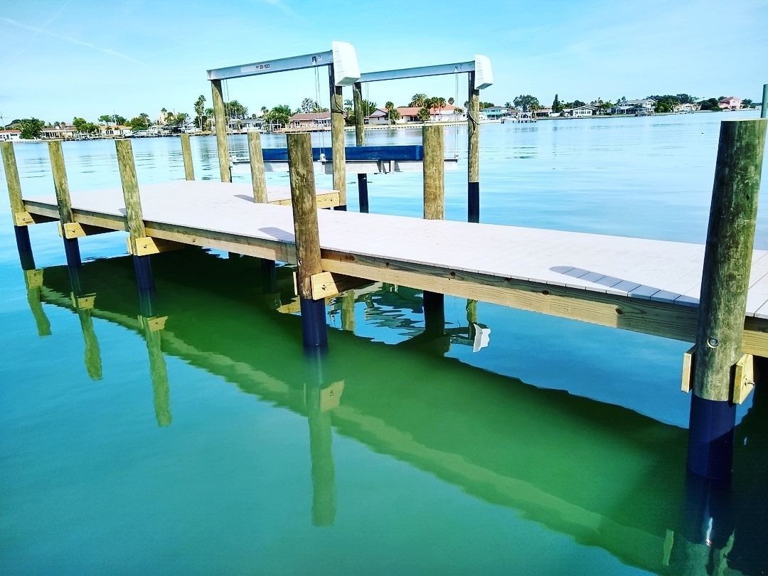 Floating dock system Tampa Bay Florida kayak