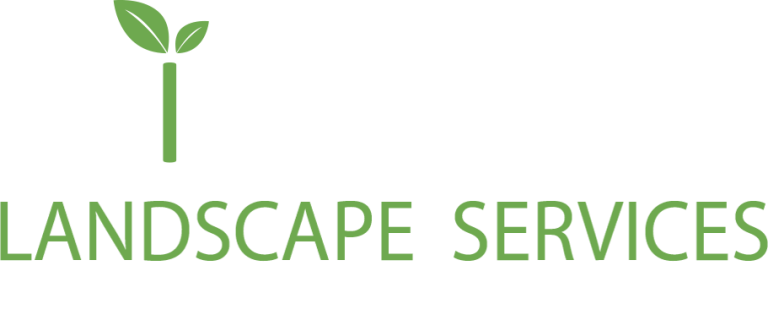 Business logo for Shiny Green landscape services has a green leaf on it.