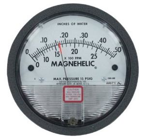 A magnhelic pressure gauge