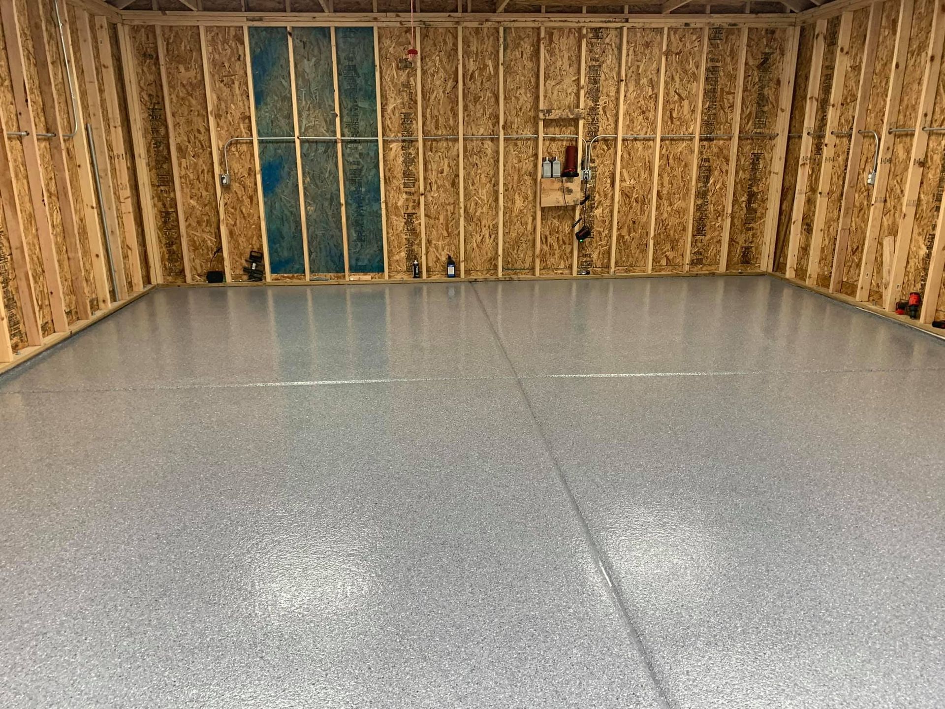 Circular Pattern On Brick Floor – Oak Lawn, IL – Dana Decorative Concrete Inc