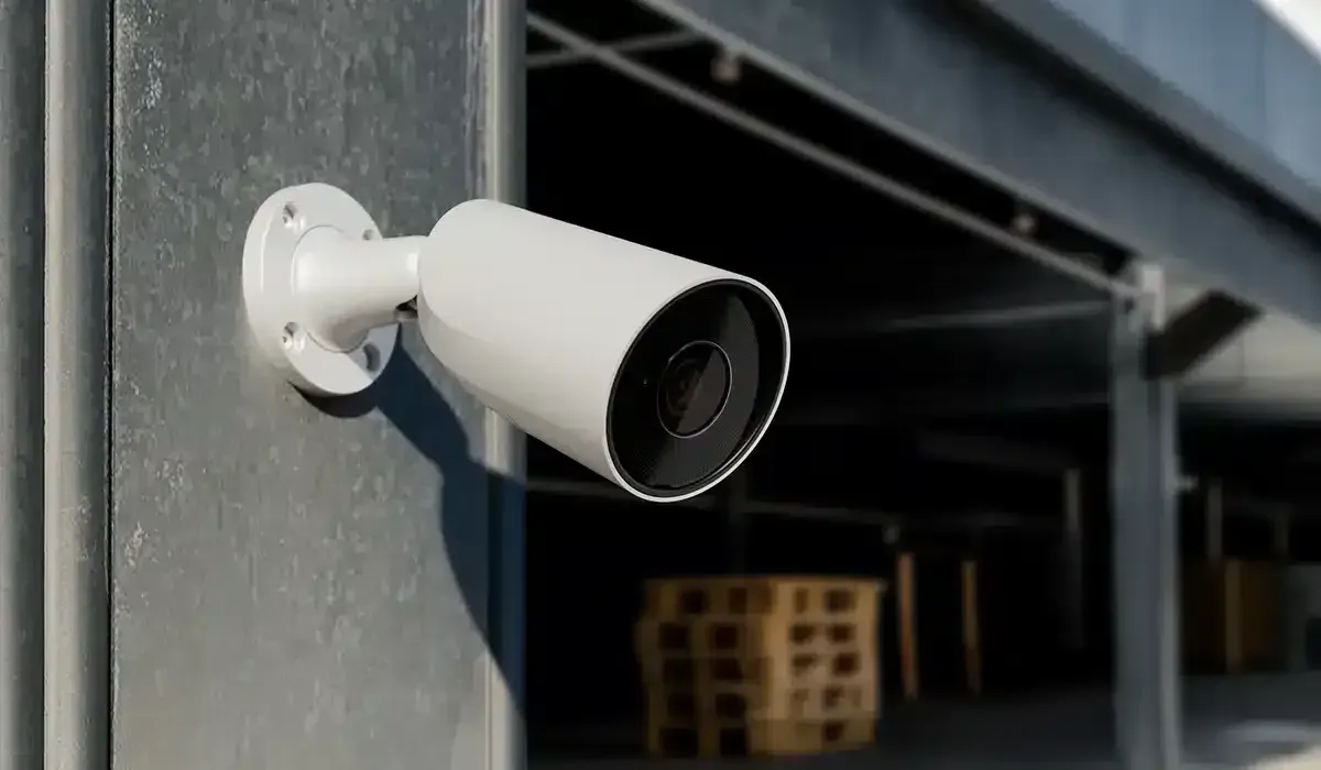 Weatherproof IC Realtime security camera mounted outdoors for real-time video monitoring and smart alerts as part of a Gig Harbor home security system.