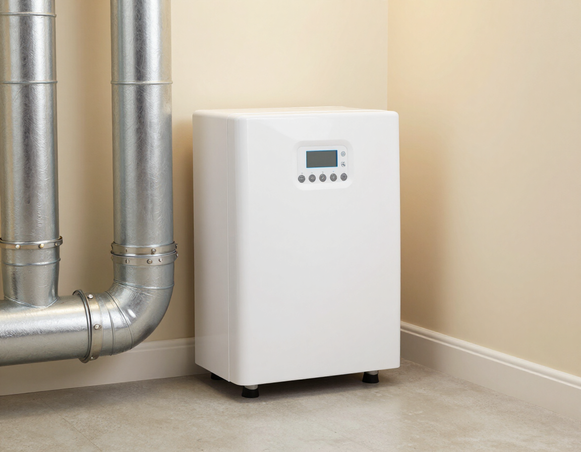 Whole-home humidifier installed on residential ductwork in an Alabama home