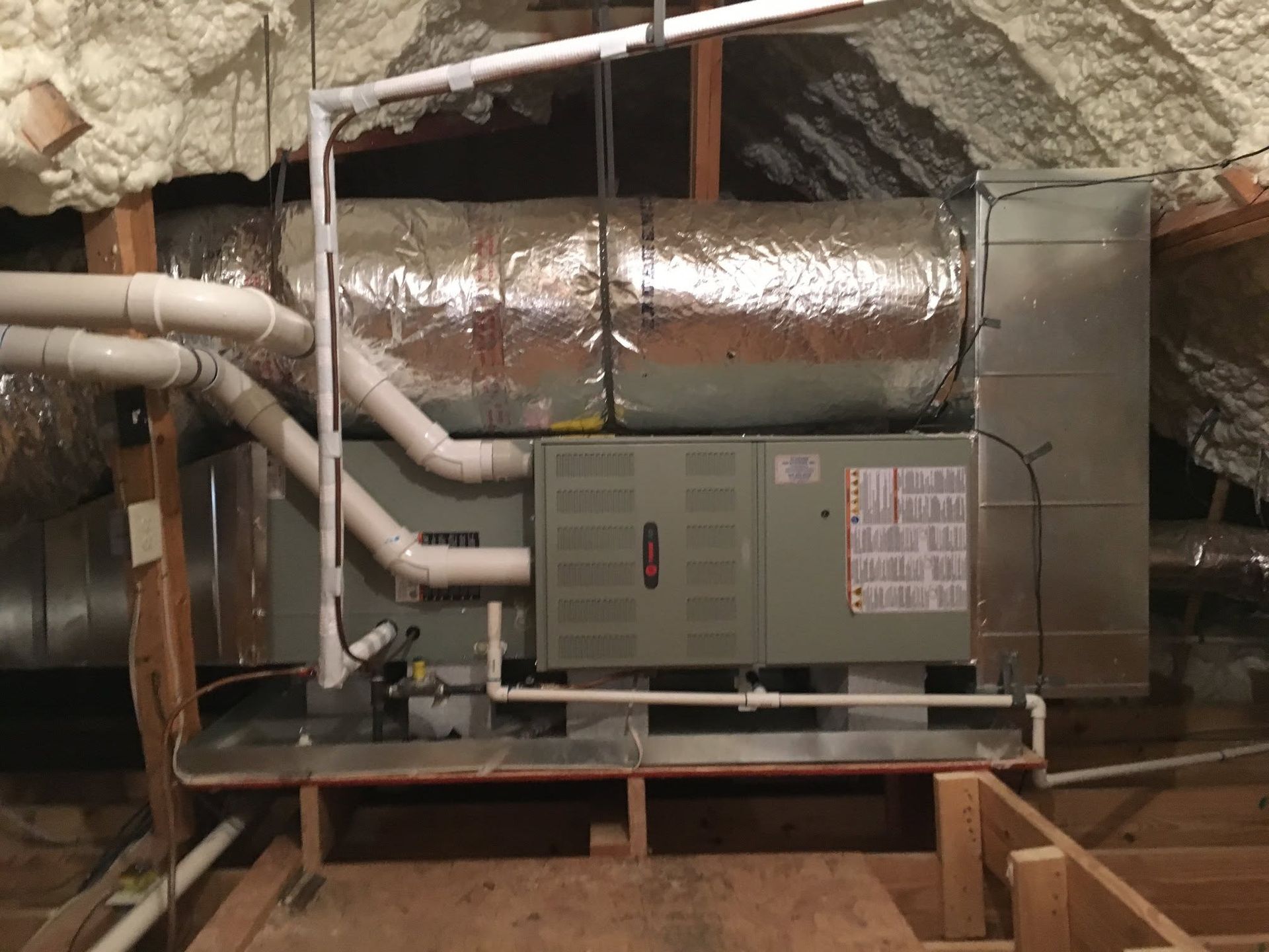 Ductwork replacement, residential attic, Jefferson County, AL