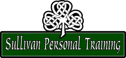 Sullivan Personal Training logo with black Celtic knot above green banner