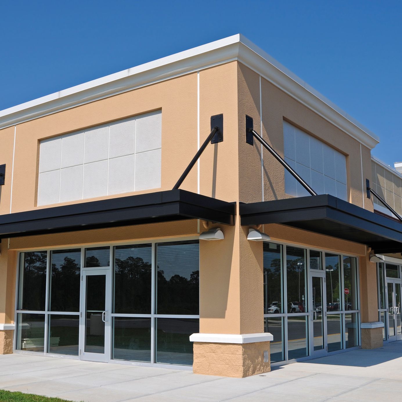newly Repaired Store Front — Grimes, IA — Top Gun Contractors of Grimes