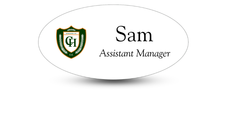 Assistant manager name badge