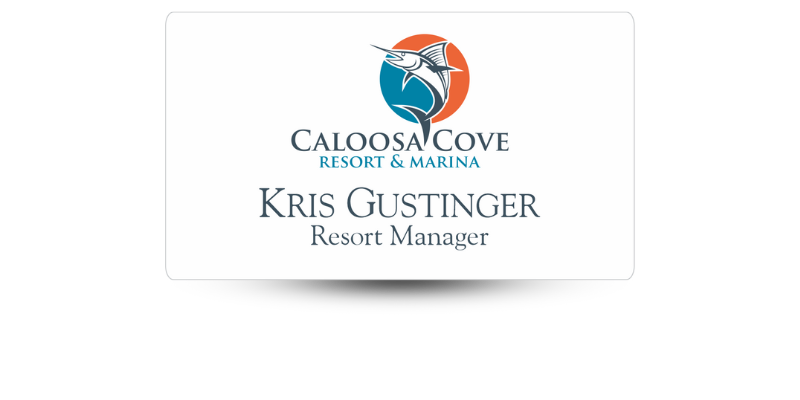 full color logo name tag