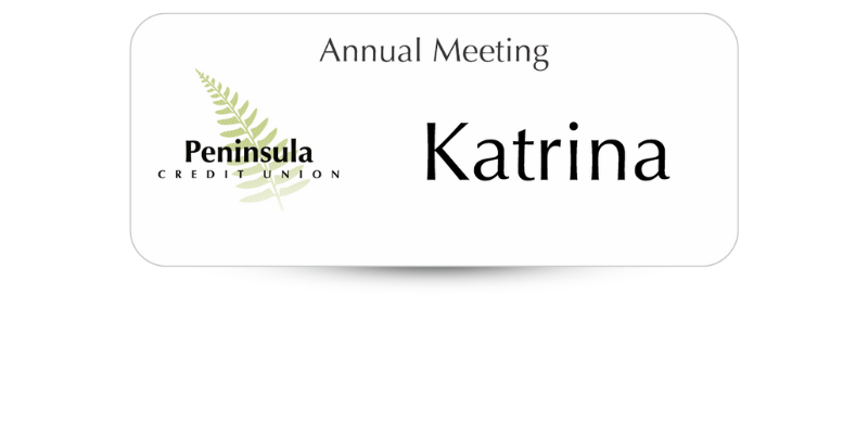 Personalized name badge