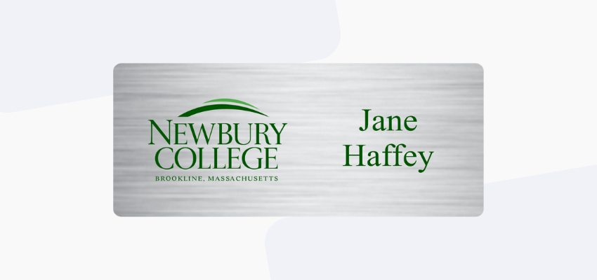 silver name tag for zoom meetings