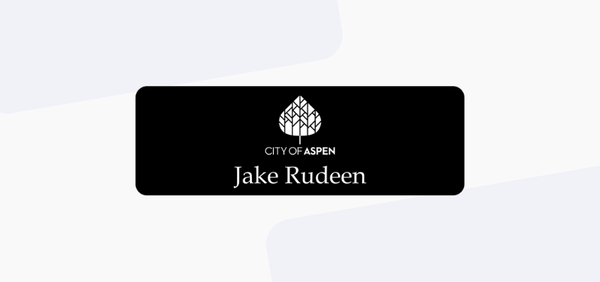 hospitality name tag in black