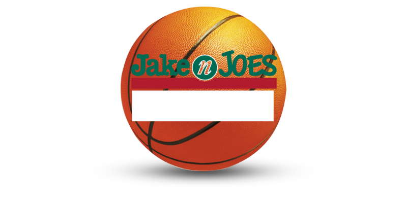Basketball reusable name tag