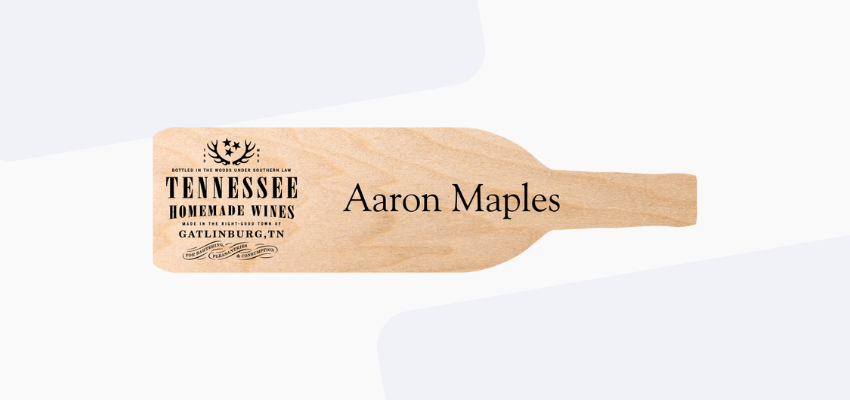 eco-friendly wine shaped name tag