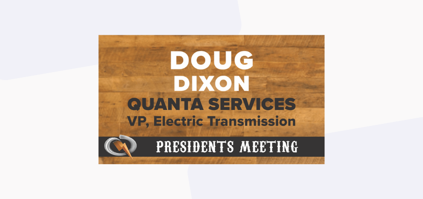 custom designed conference name tag with wood design