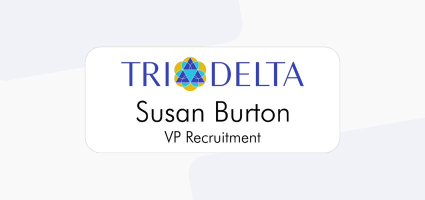 name tag influencing an interview