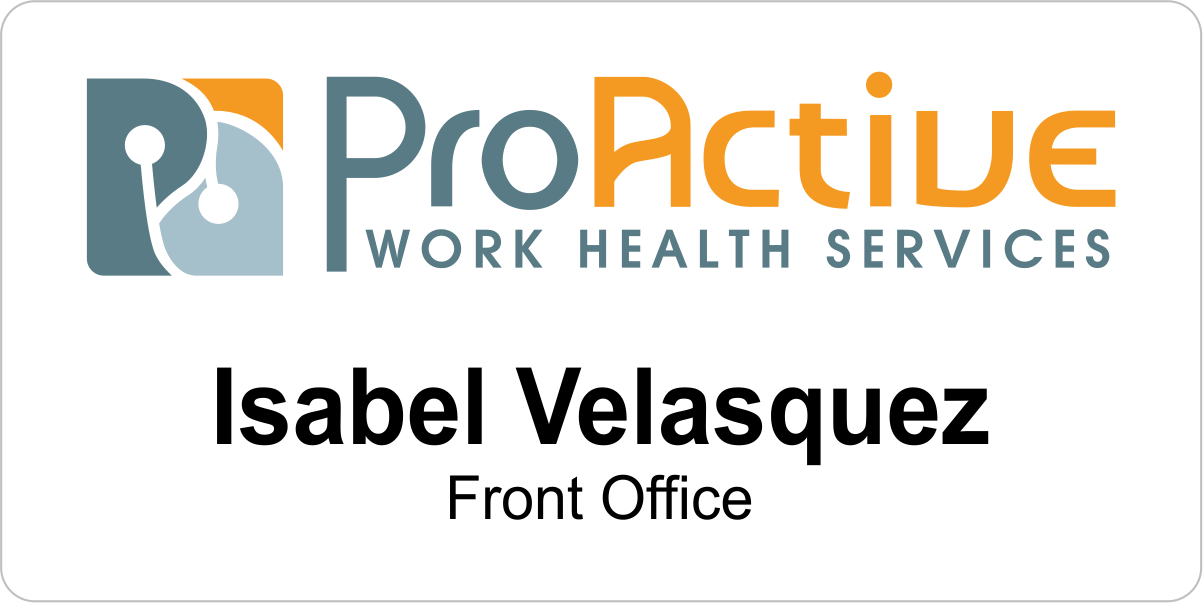 health services name badge