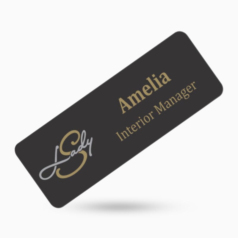 Metal magnetic dark name tag