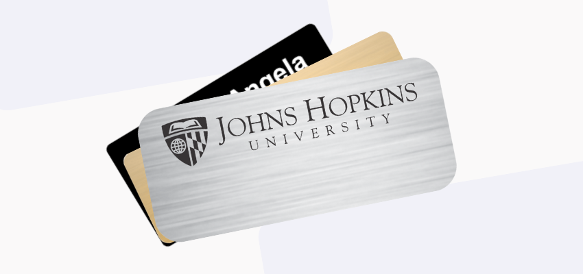 name tags showcasing the variety of name badges that you might choose