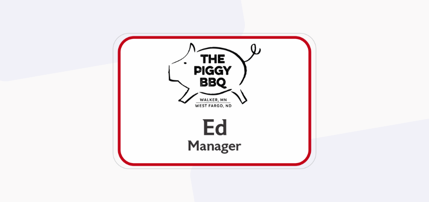 restaurants using name tags