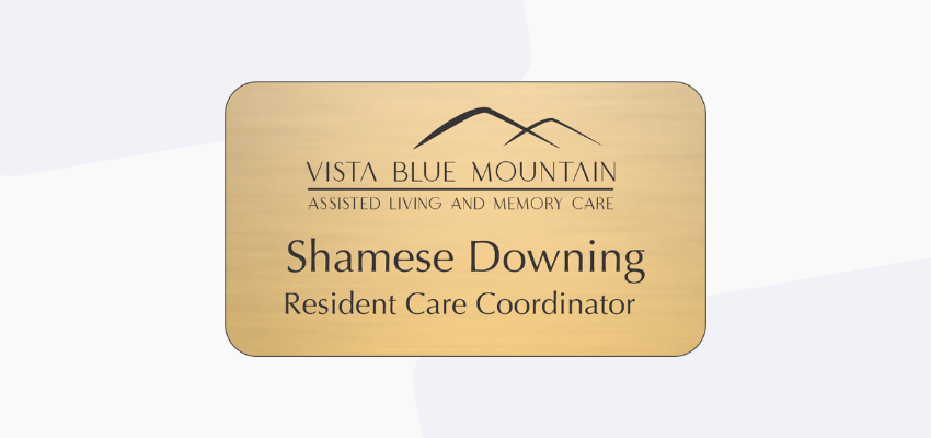 customer facing name tag designs