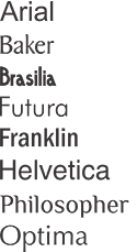 Name tag font style types