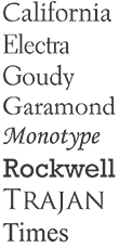 Name tag font style types
