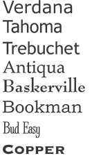 Name tag font style types