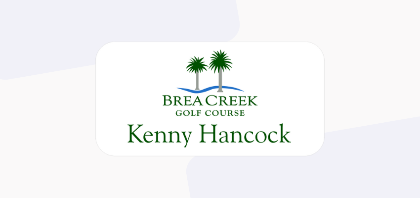 golf course name tag