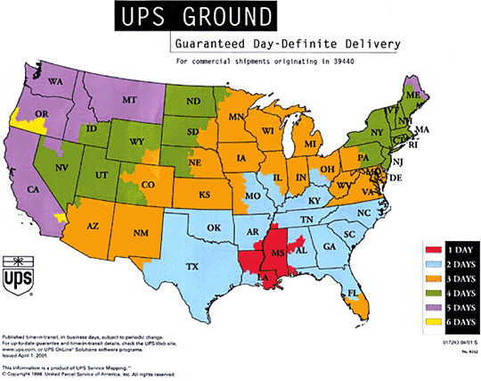 name tag shipping chart
