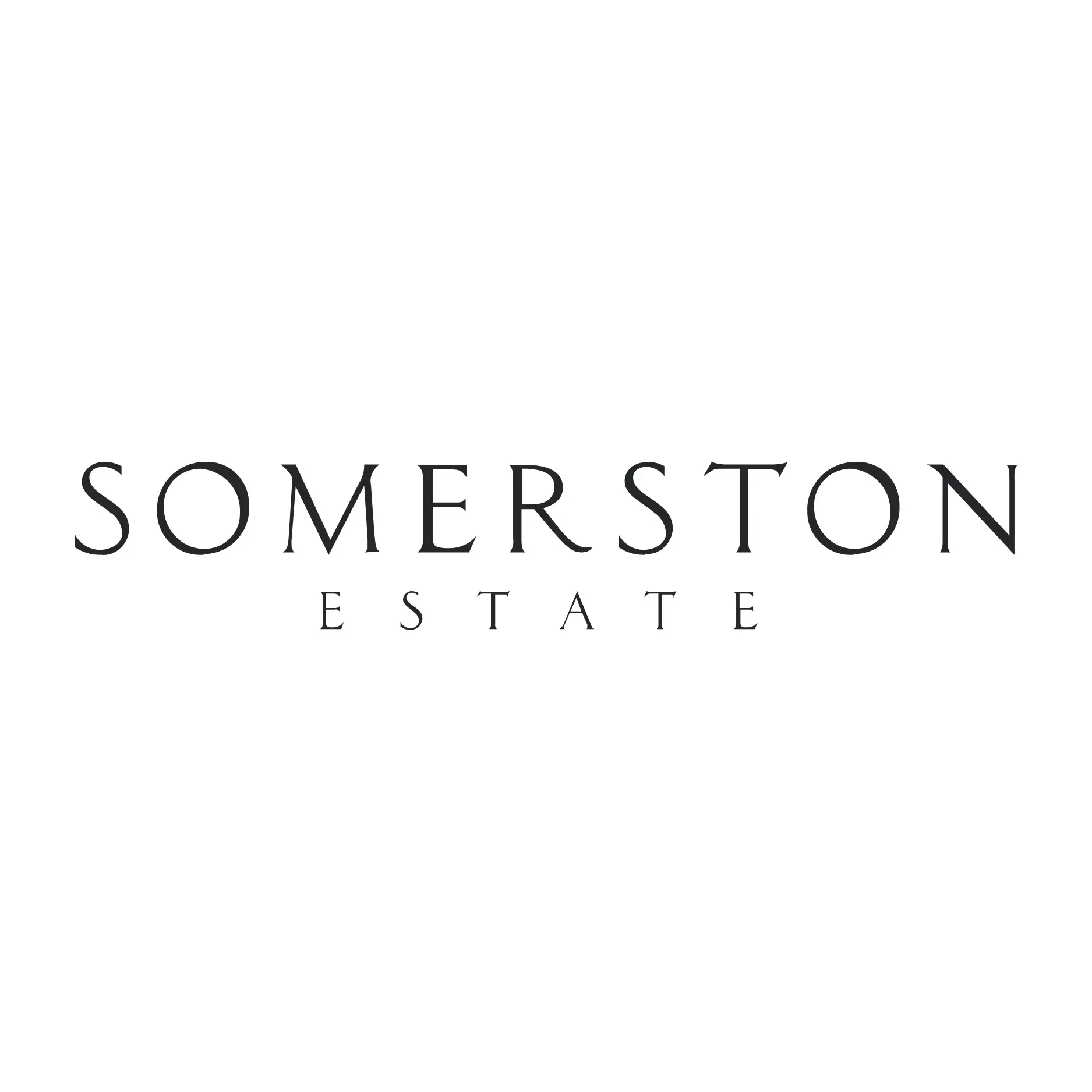 Somerton Estate logo in black serif text on a white background