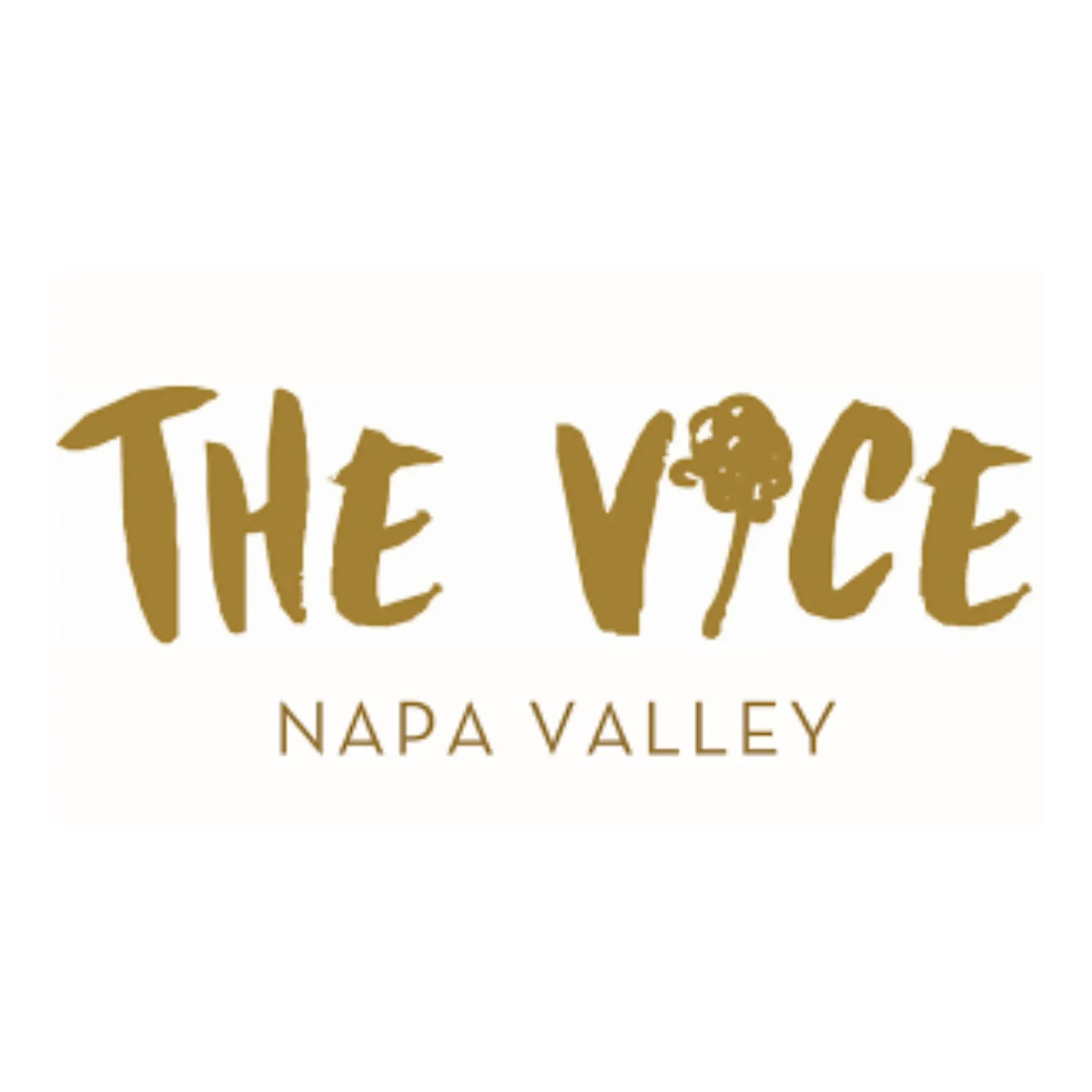 Gold logo reading “The Vice” with a grape icon, and “Napa Valley” below.