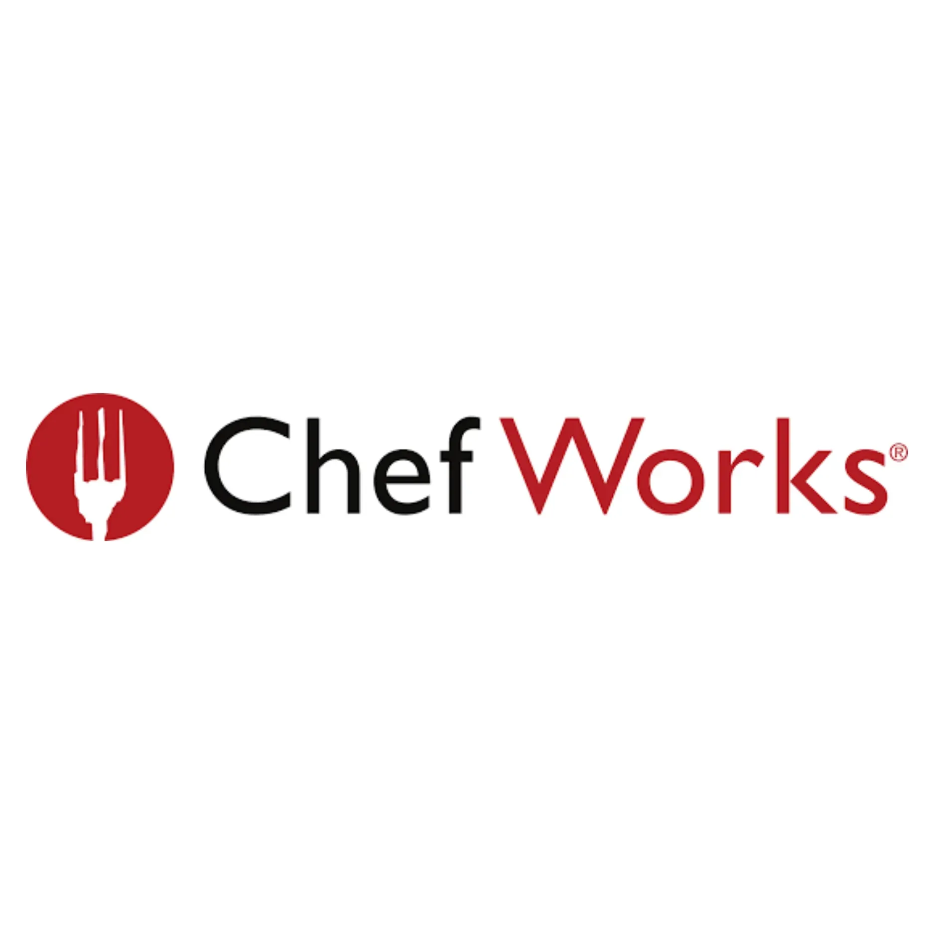 ChefWorks logo with red fork icon and black-red wordmark on a white background