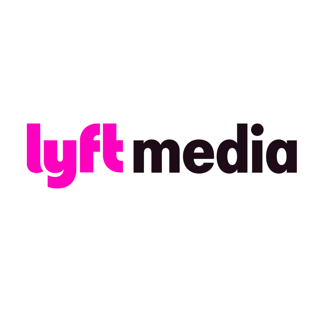 Lyft Media logo in pink and black on a white background