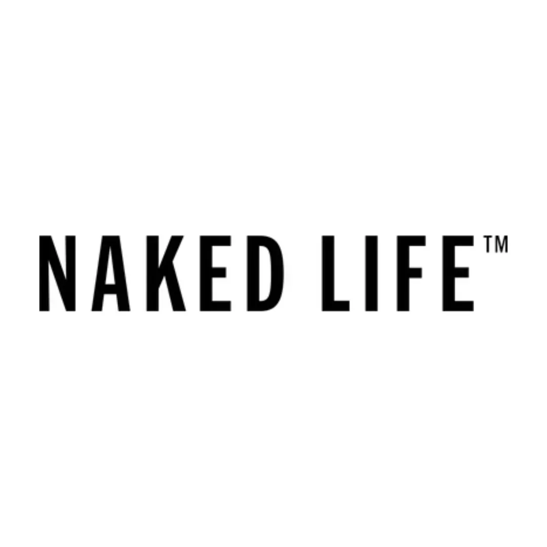 Black NAKED LIFE logo with a small ™ symbol on a white background