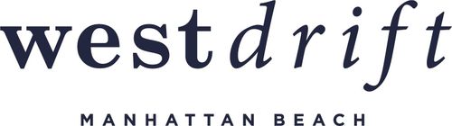 Westdrift Manhattan Beach logo in dark blue text on a white background