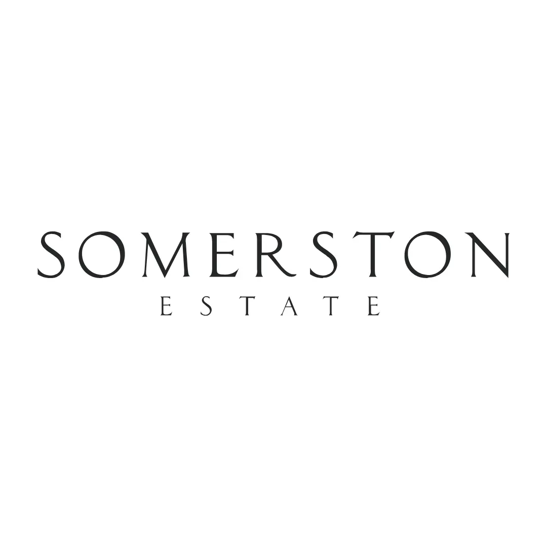 Somerton Estate logo in black serif text on a white background