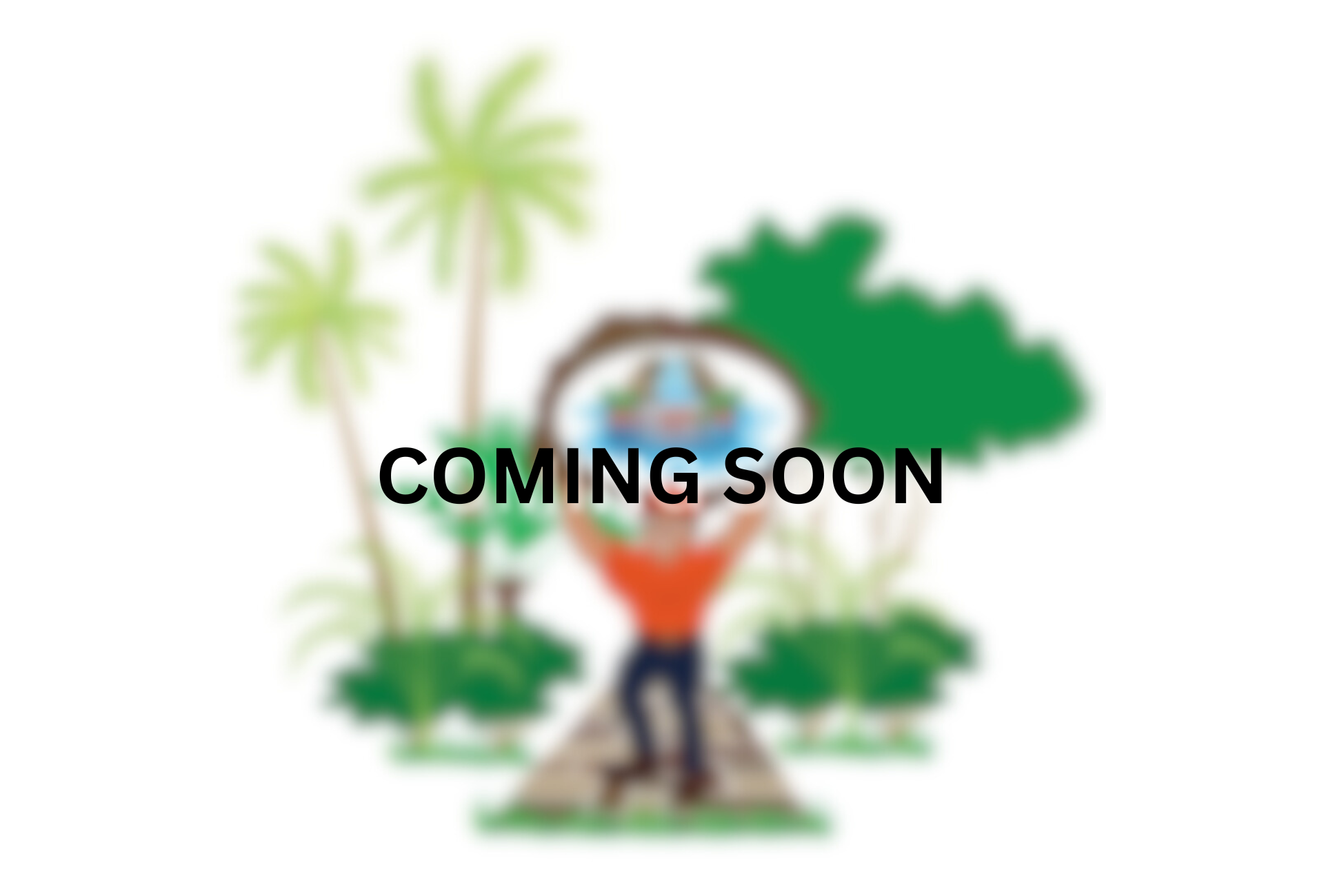 A cartoon of a person holding a magnifying glass with the words `` coming soon '' written on it.