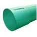A green pipe is sitting on top of a white surface.