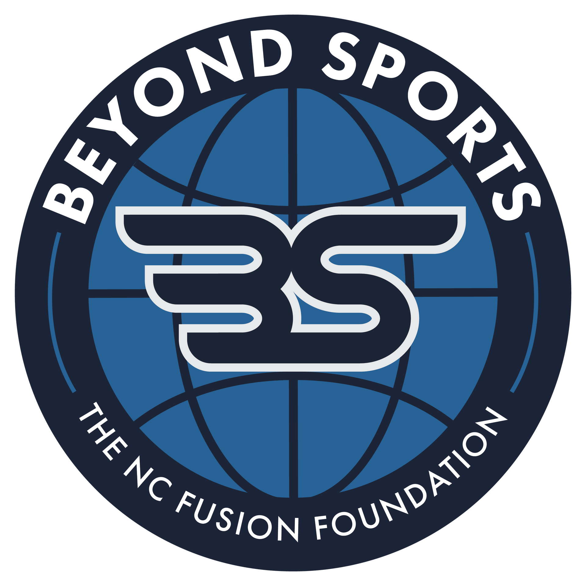 Beyond Sports logo with blue globe and white stylized BS, reading “The NC Fusion Foundation”