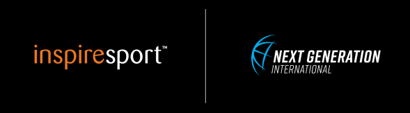 InspireSport and Next Generation International logos on a black background.