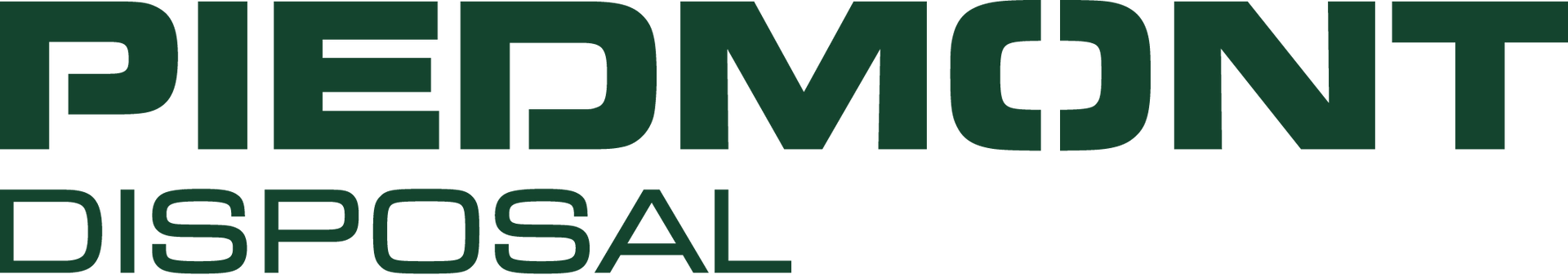 Piedmont Disposal logo in green and black text on a white background