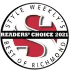 Style Weekly's Readers' Choice 2021 Best of Richmond badge with a red “S” logo